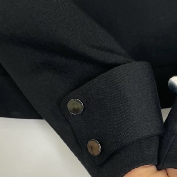 Robert Rodriguez Double Breasted Ponte Black Moto Jacket Size 6 - Picture 8 of 11